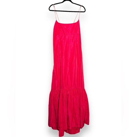 STAUD NWT $495 Florence A-Line Sleeveless Open-Back Pink Gown Size Large - Picture 5 of 12